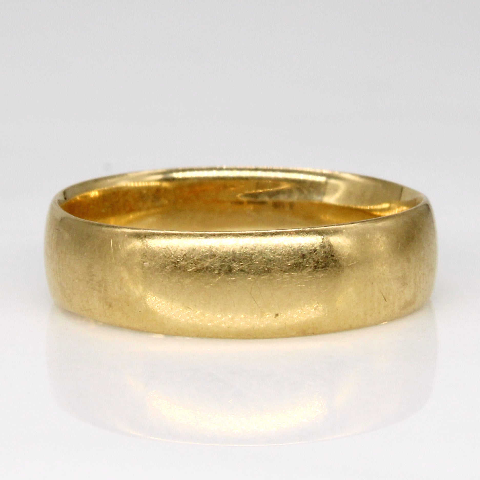 Vintage Pseudo Hallmarked 18k Yellow Gold Band | SZ 6 |