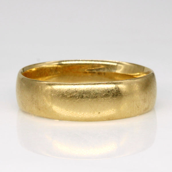 Vintage Pseudo Hallmarked 18k Yellow Gold Band | SZ 6 |