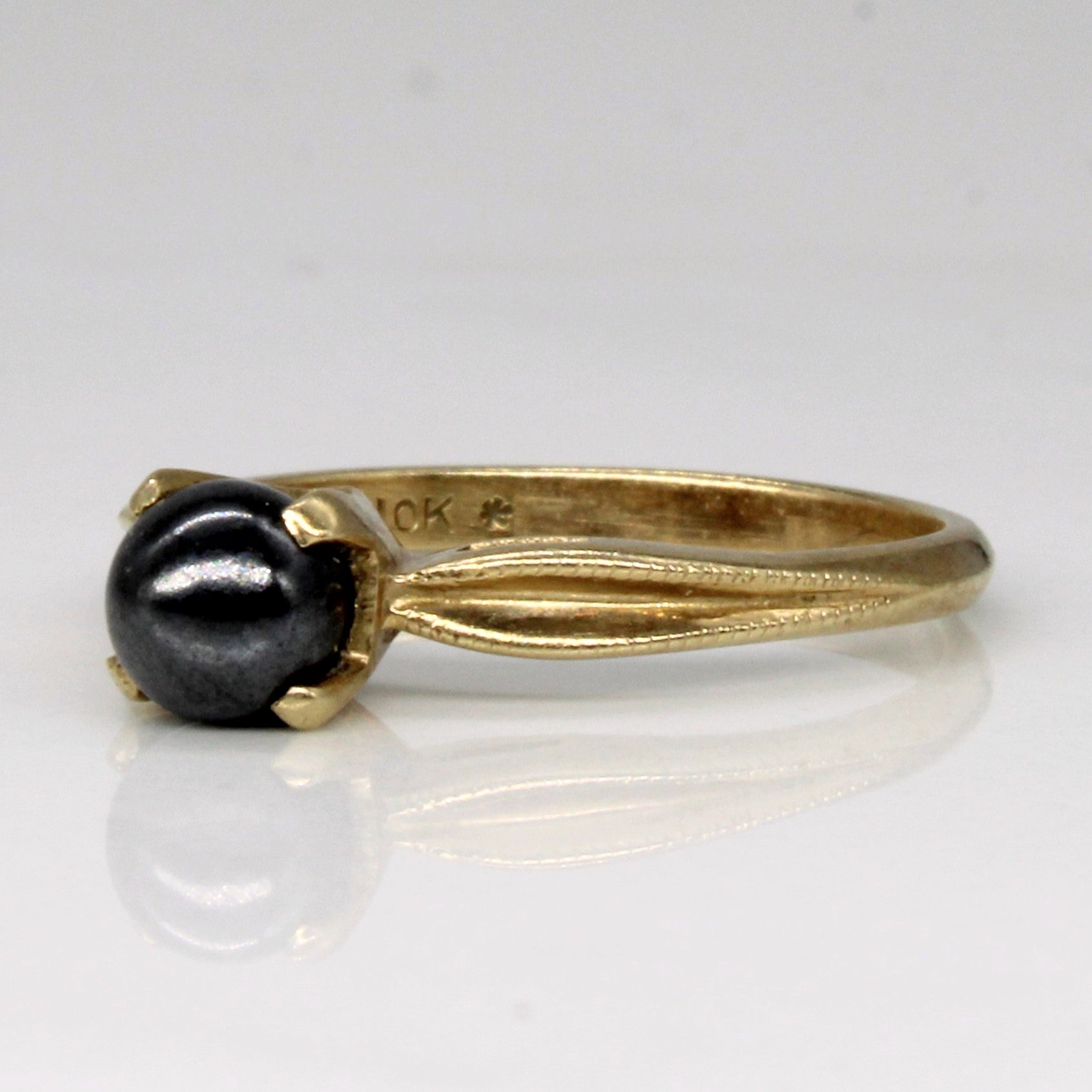 Hematite Ball Ring | 1.55ct | SZ 5.25 |