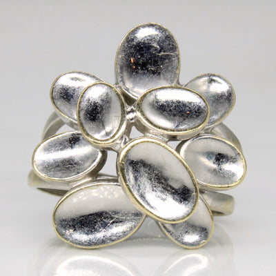 18k White Gold Concave Ring | SZ 6.75 |