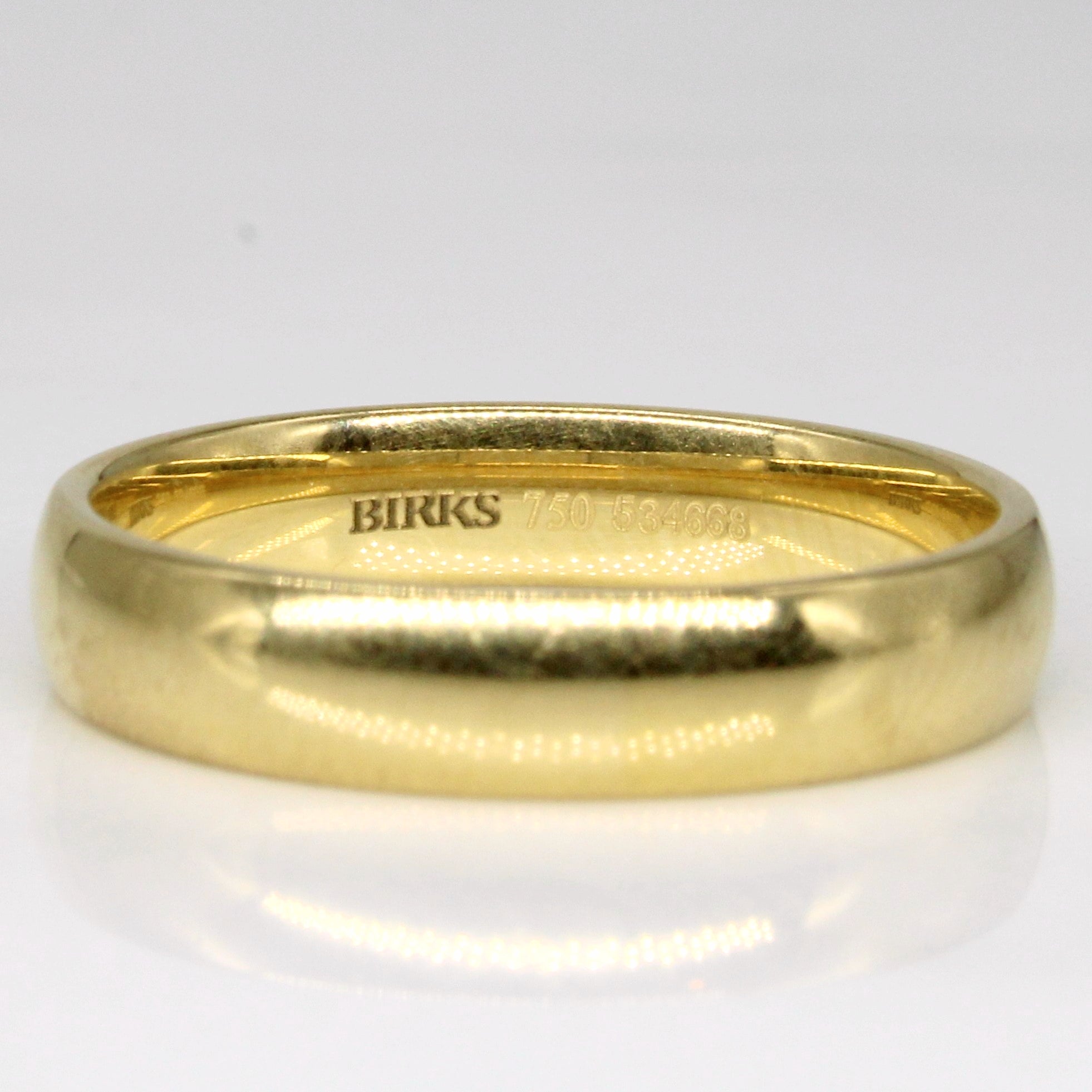 'Birks' 18k Yellow Gold Band | SZ 7.25 |