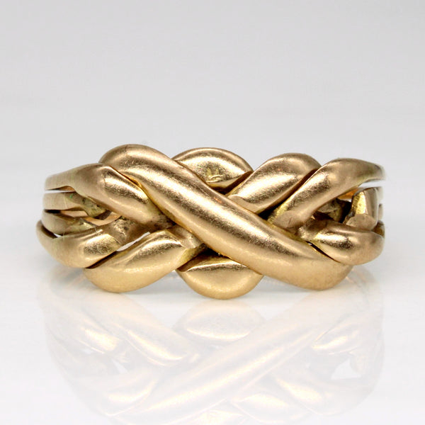 18k Yellow Gold Puzzle Ring | SZ 9 |