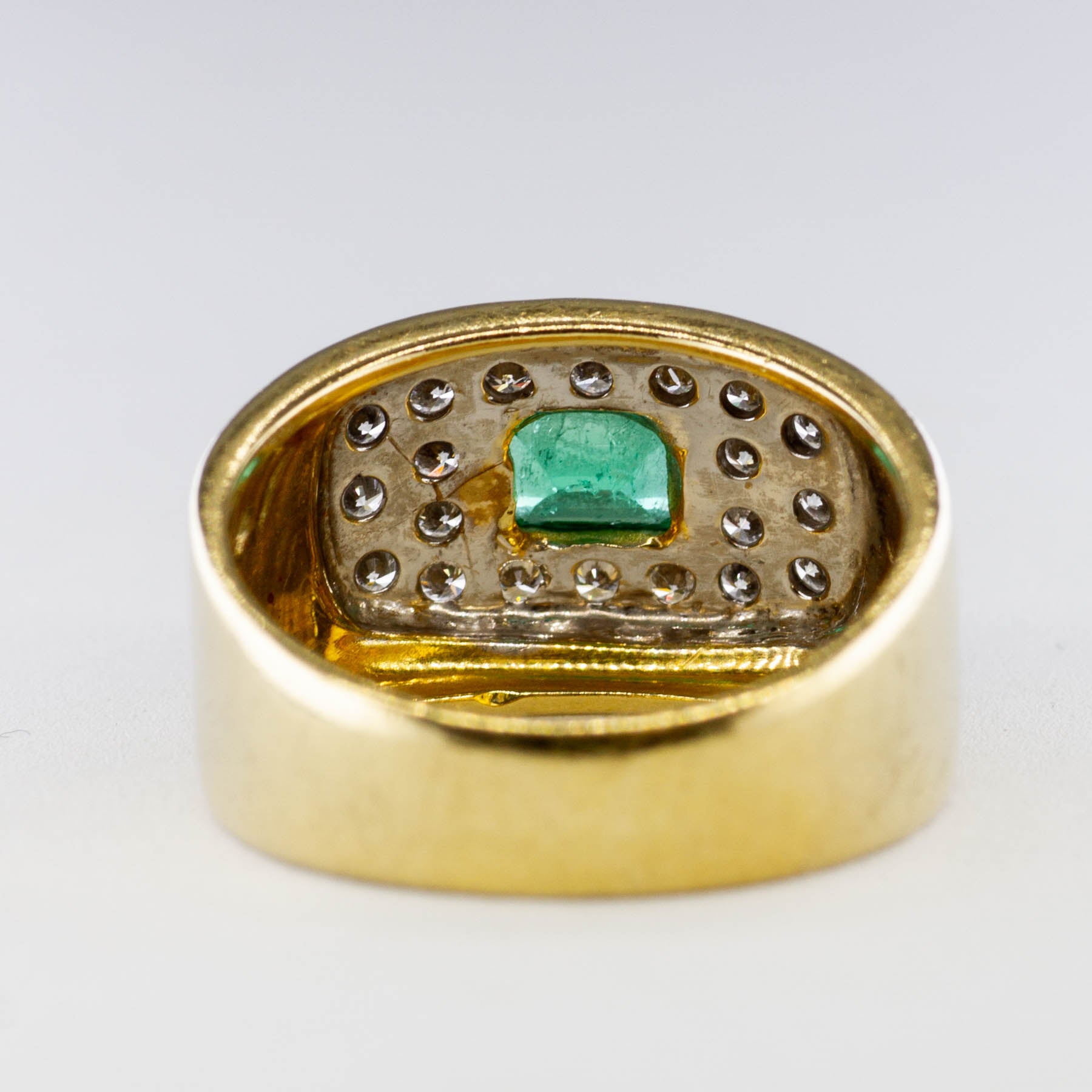 Emerald and Diamond Ring | 0.50 ct Emerald, 0.50 ctw Diamonds | SZ 7.5
