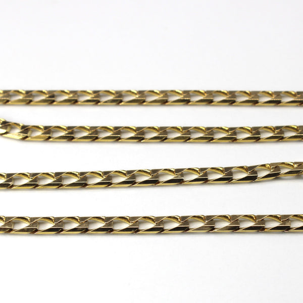 Yellow Gold Curb Link Chain | 20