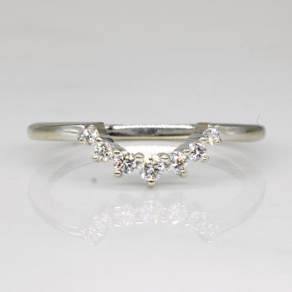 Diamond Contour Wedding Band 14k Ring Enhancer | 0.11ctw | SZ 4.75 |