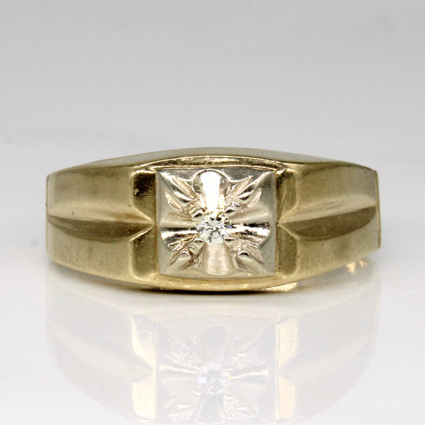 Single Stone Diamond Ring | 0.03ct | SZ 10 |