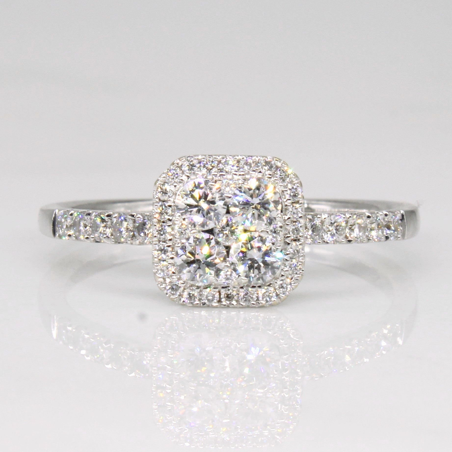 Diamond Halo Engagement Ring | 0.50ctw | SZ 6.75 |