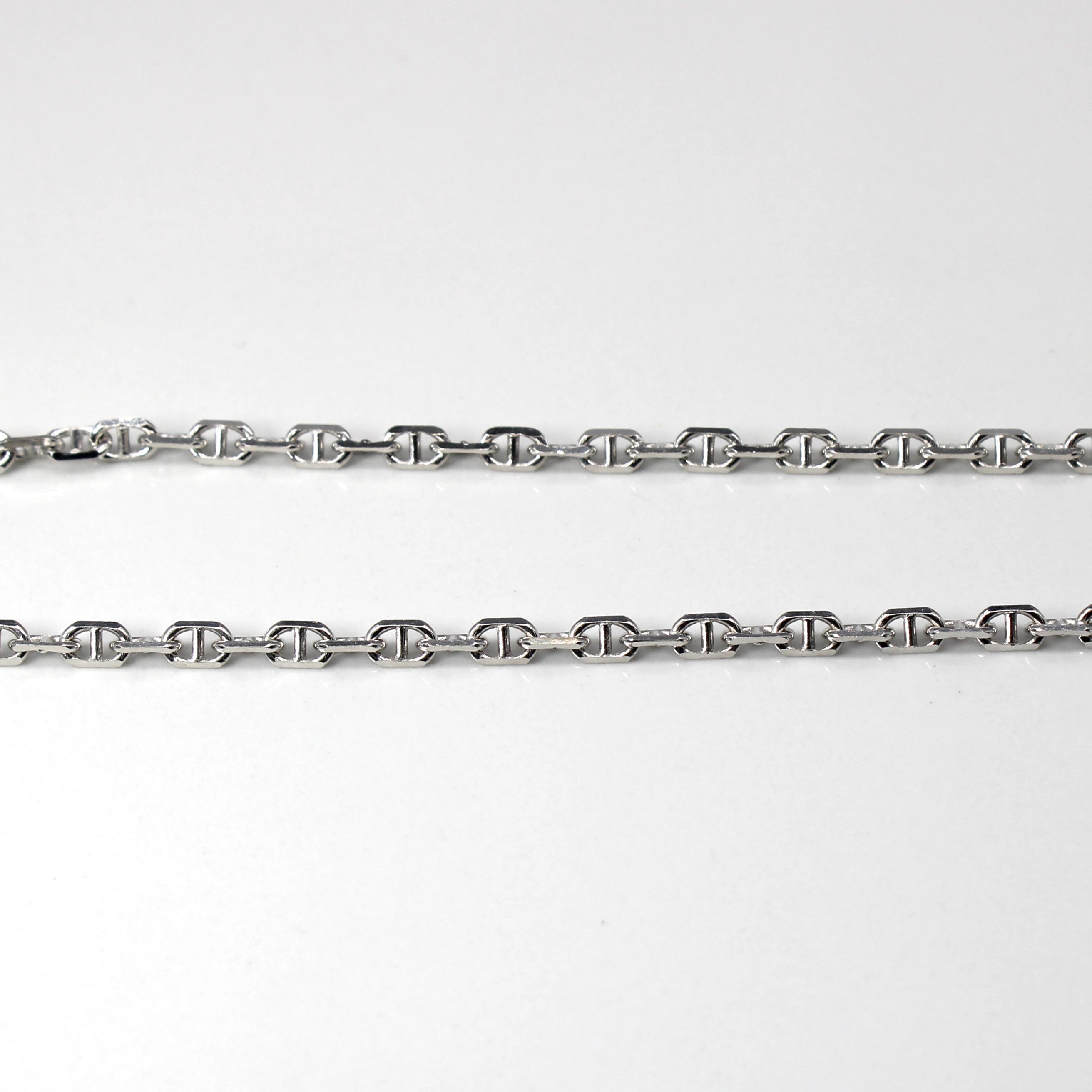White Gold Anchor Chain | 20"|