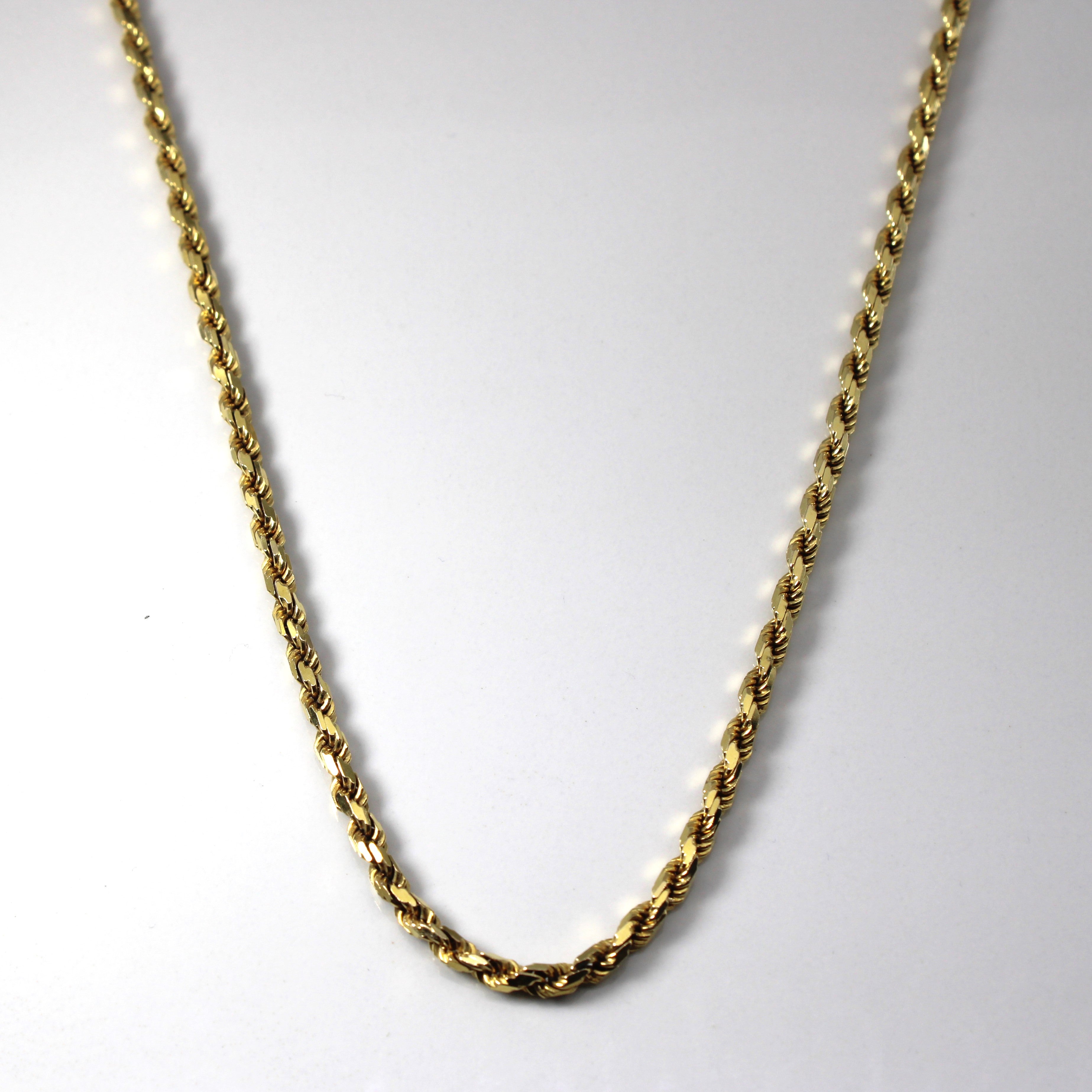 14k Yellow Gold Rope Chain | 20"|