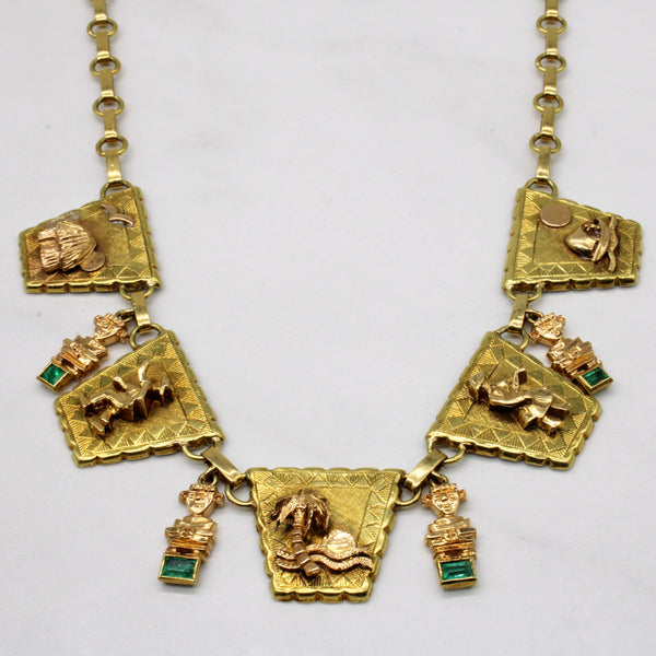 Emerald Aztec Necklace | 0.60ctw | 19
