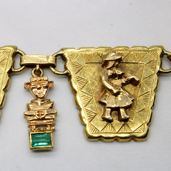 Emerald Aztec Necklace | 0.60ctw | 19