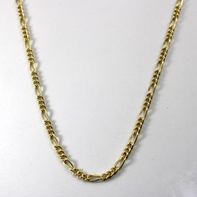 14k Yellow Gold Figaro Link Chain | 21