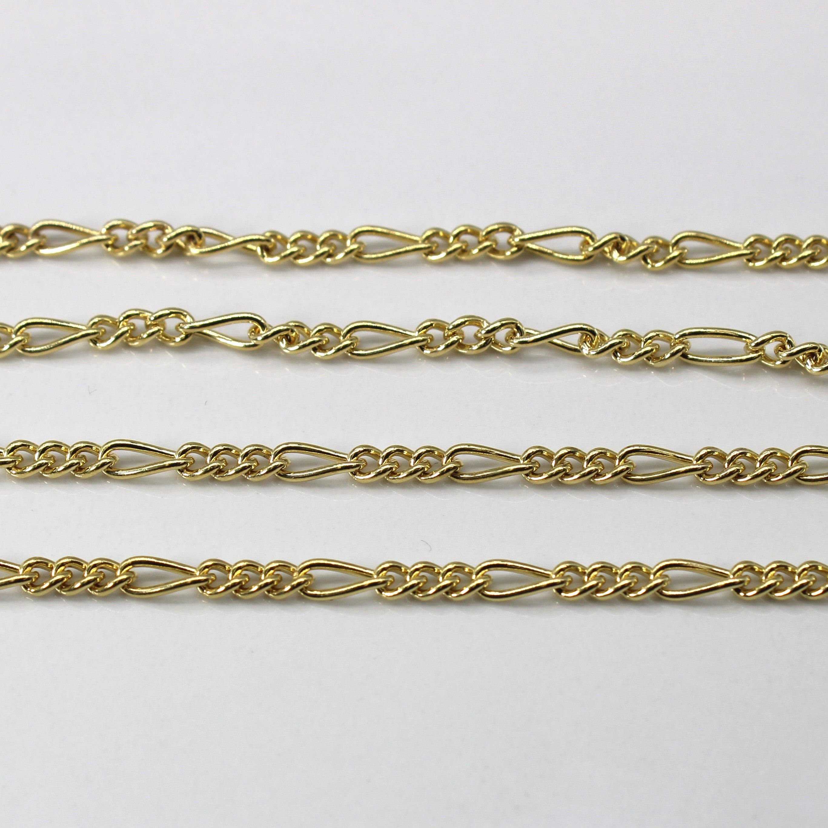 14k Yellow Gold Figaro Link Chain | 21"|