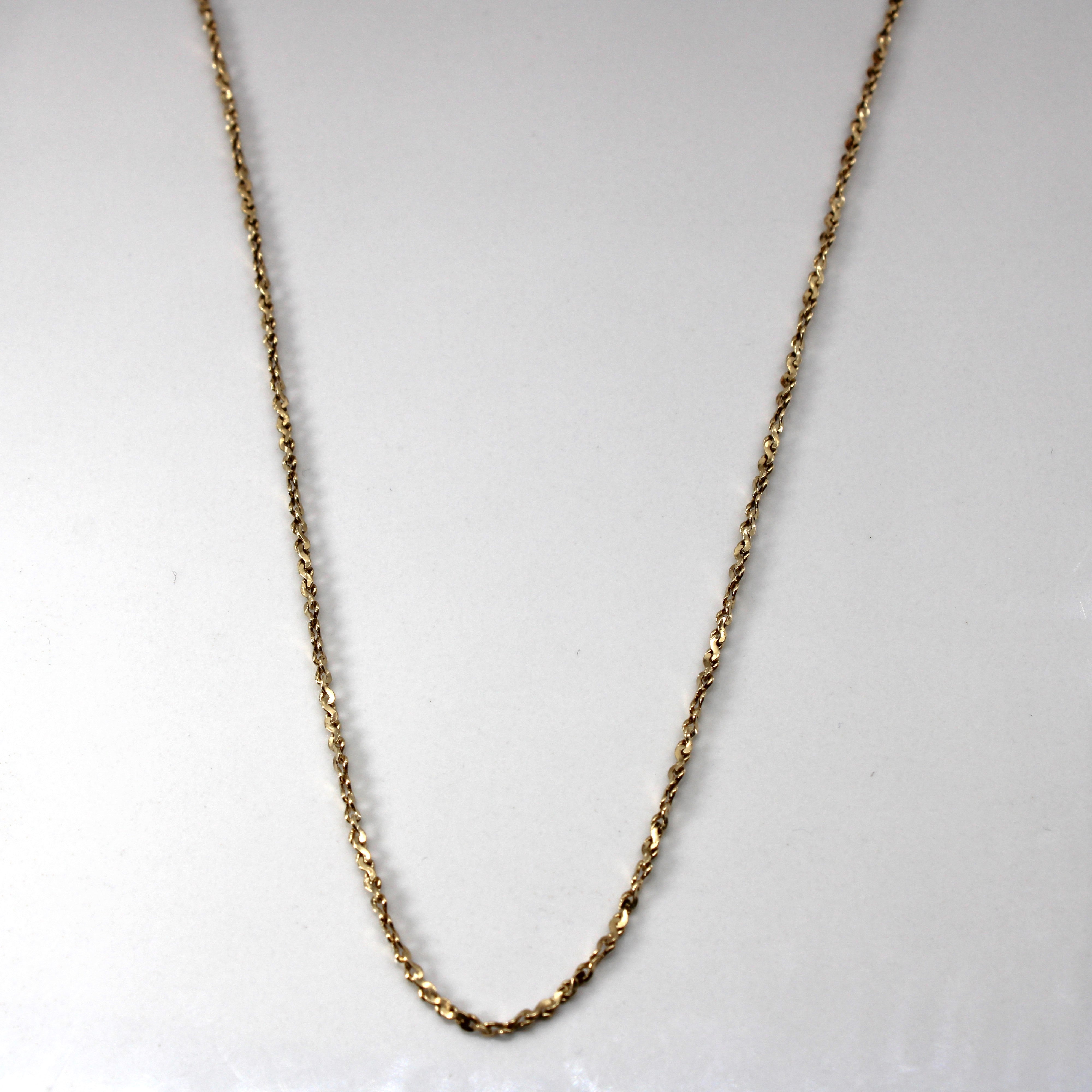 10k Yellow Gold Twisted Serpentine Chain | 22