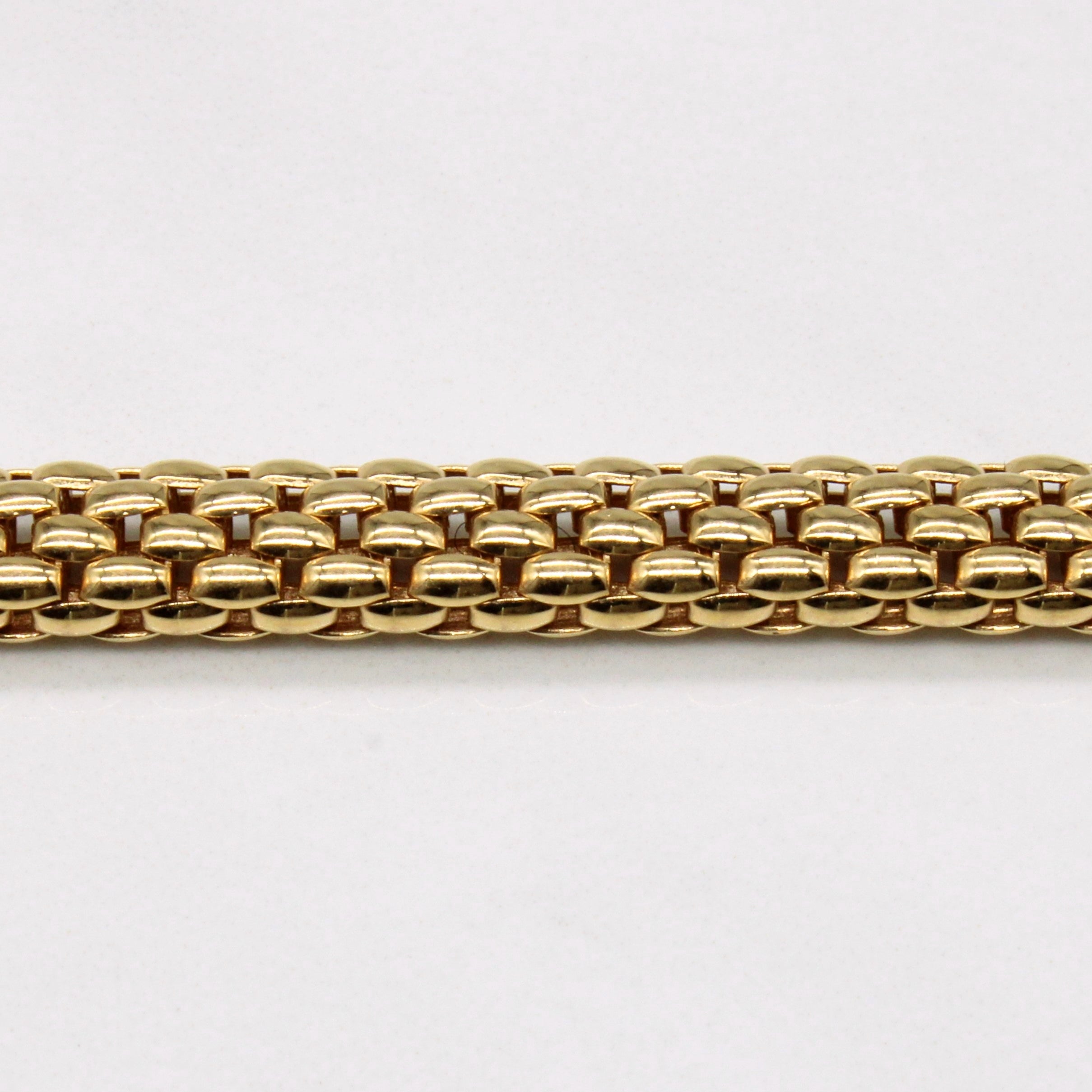 Italian 18k Two Tone Gold Bracelet | 7.5" |