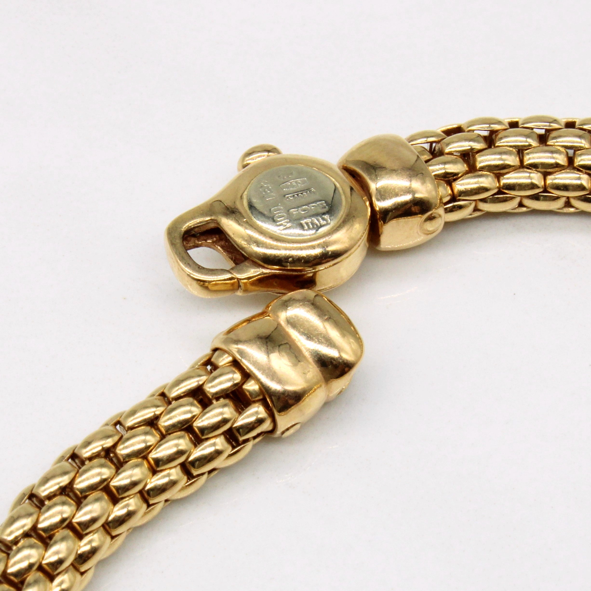 Italian 18k Two Tone Gold Bracelet | 7.5" |