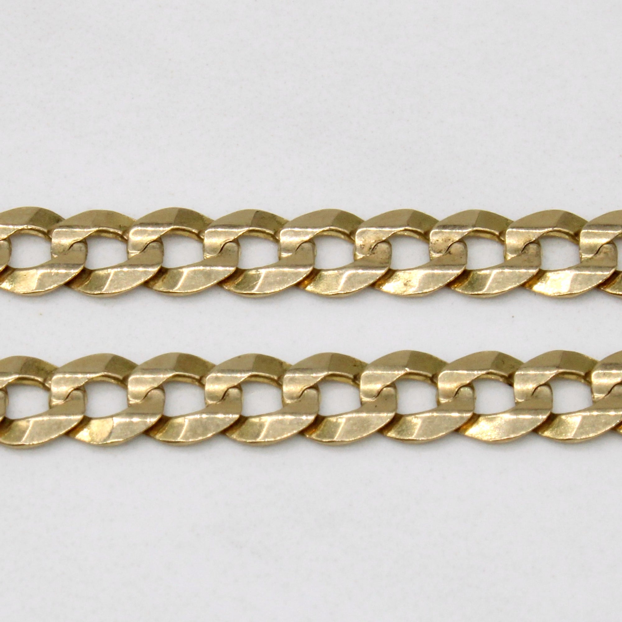 14k Yellow Gold Curb Link Bracelet | 7.75