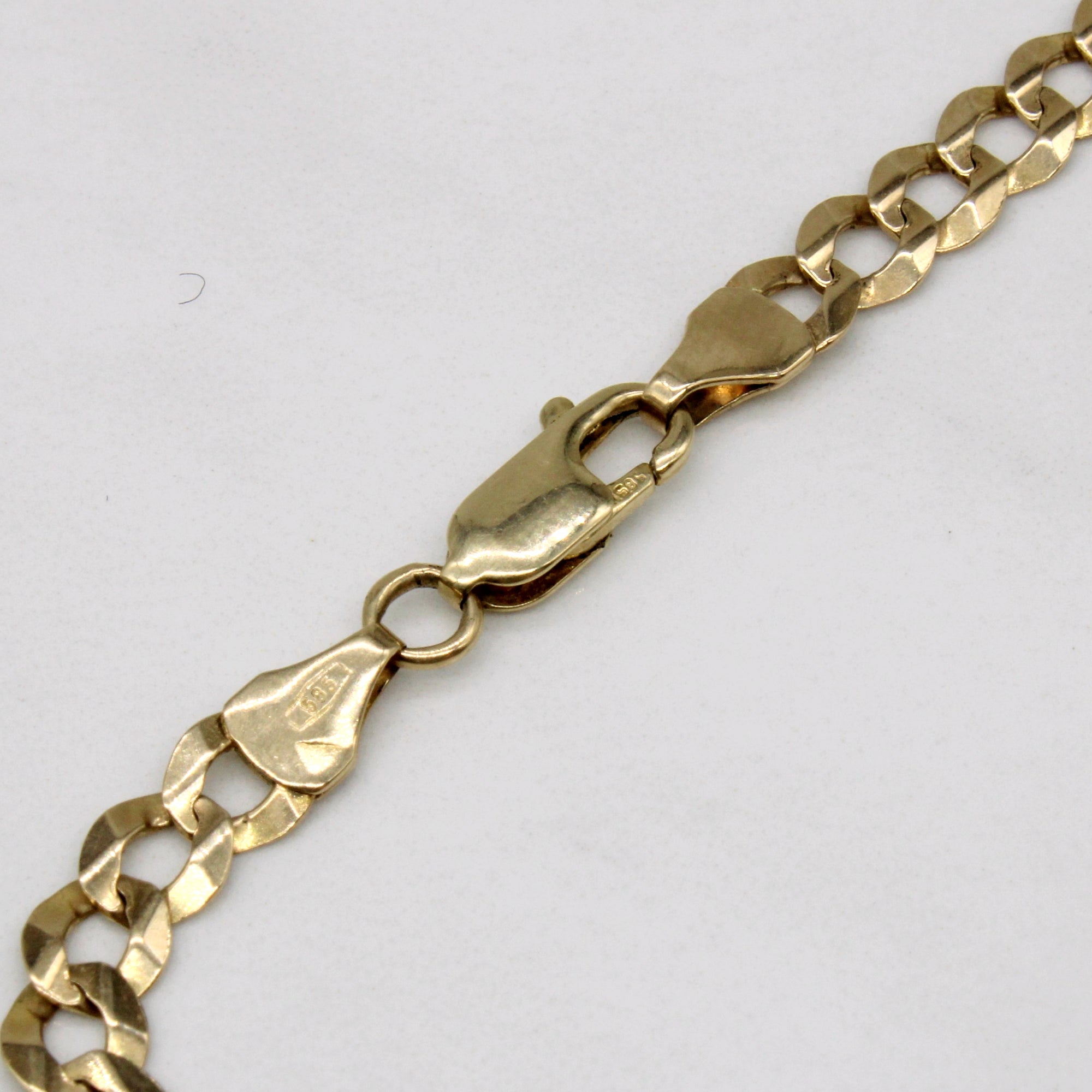 14k Yellow Gold Curb Link Bracelet | 7.75