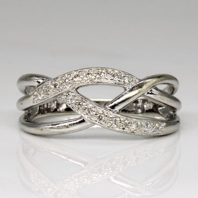 Overlapping Diamond Ring | 0.08ctw | SZ 7.25 |