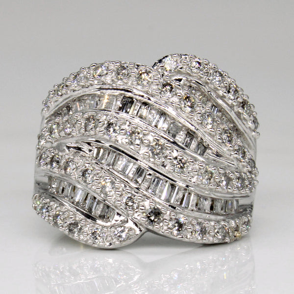 Diamond Waterfall Ring | 0.60ctw | SZ 5.5 |