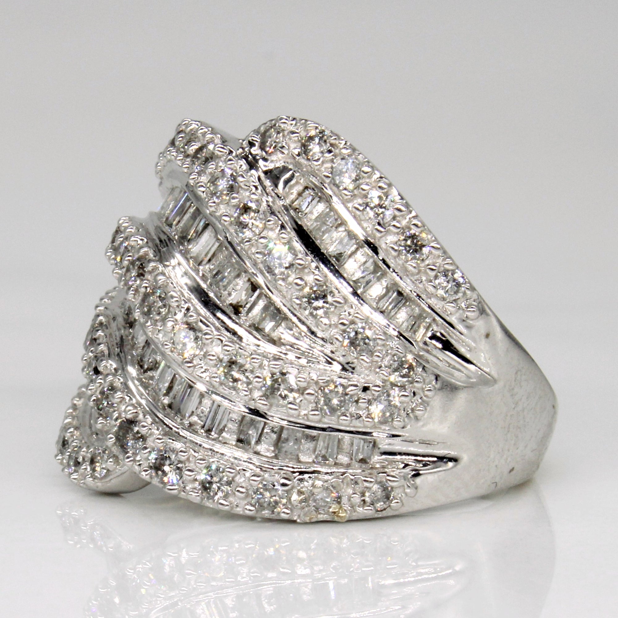 Diamond Waterfall Ring | 0.60ctw | SZ 5.5 |