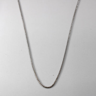 White Gold Wheat Chain | 16