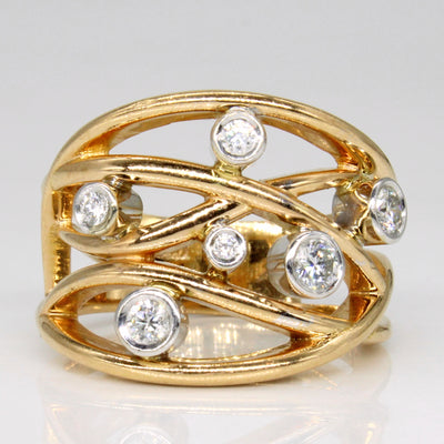 Diamond Cocktail Ring | 0.28ctw | SZ 6.5 |