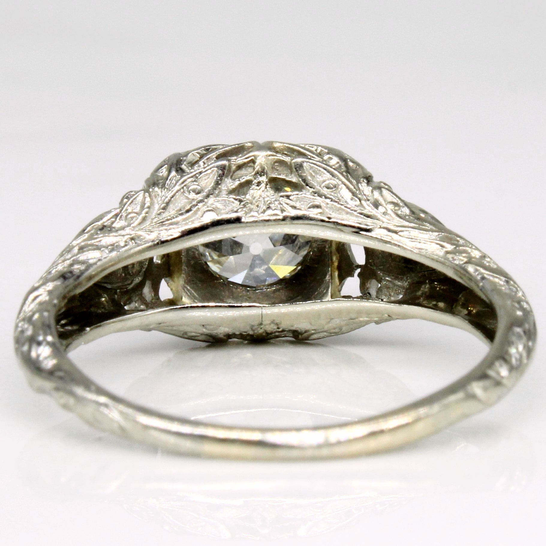 Art Deco Old European Diamond 14k Ring | 0.80ct | SZ 4.5 |