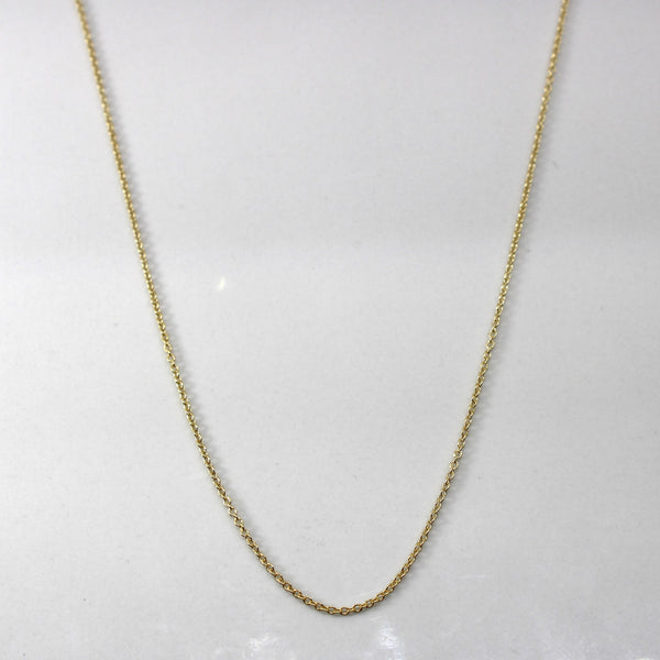 14k Yellow Gold Rolo Chain | 19