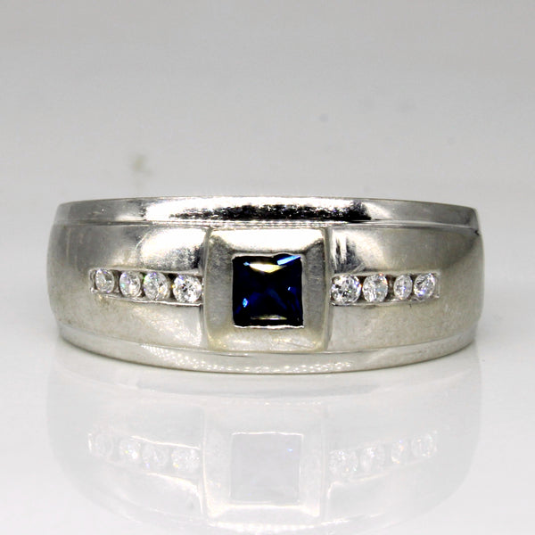 Sapphire & Diamond Ring | 0.50ct, 0.08ctw | SZ 9.75 |