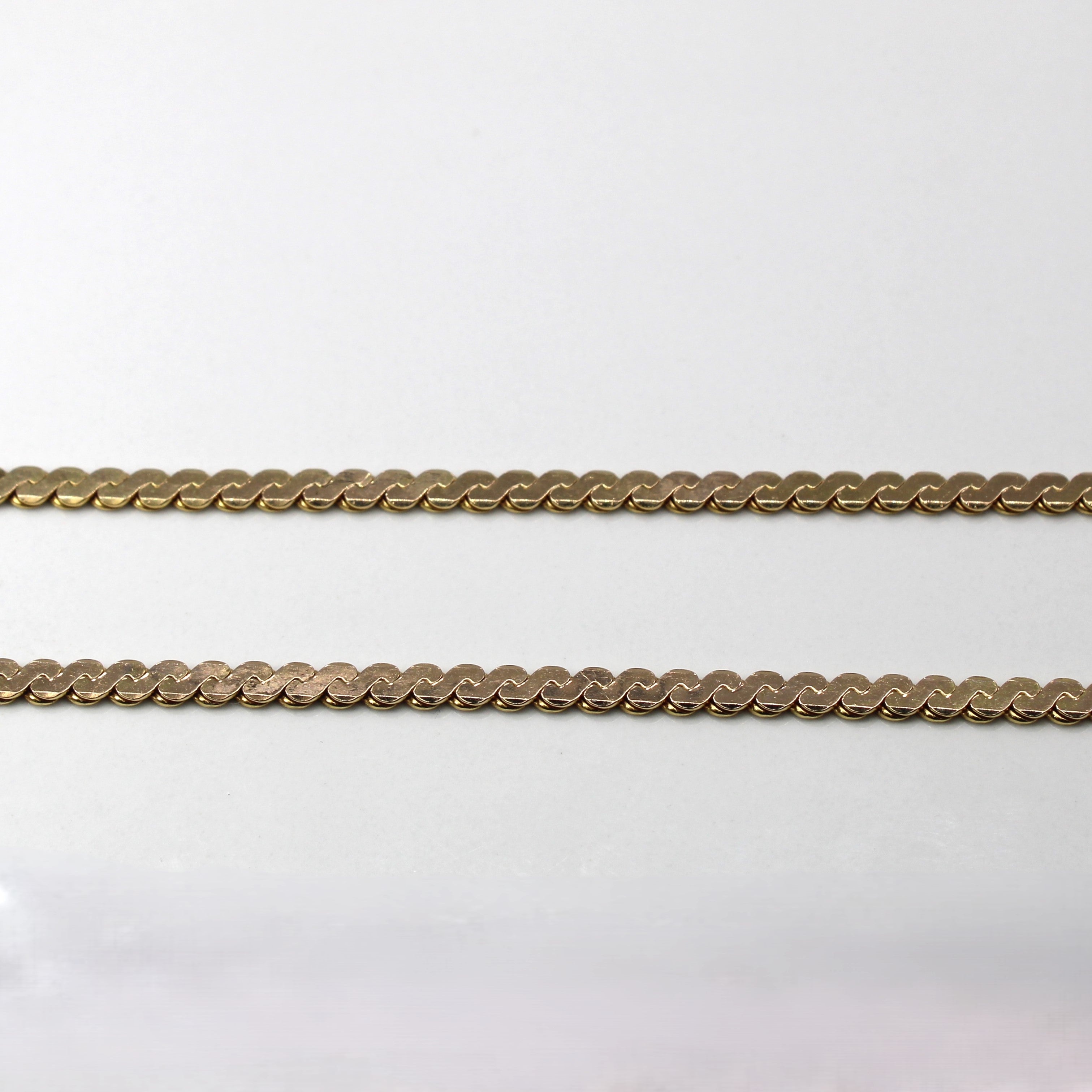 Yellow Gold Serpentine Chain | 15.5"|