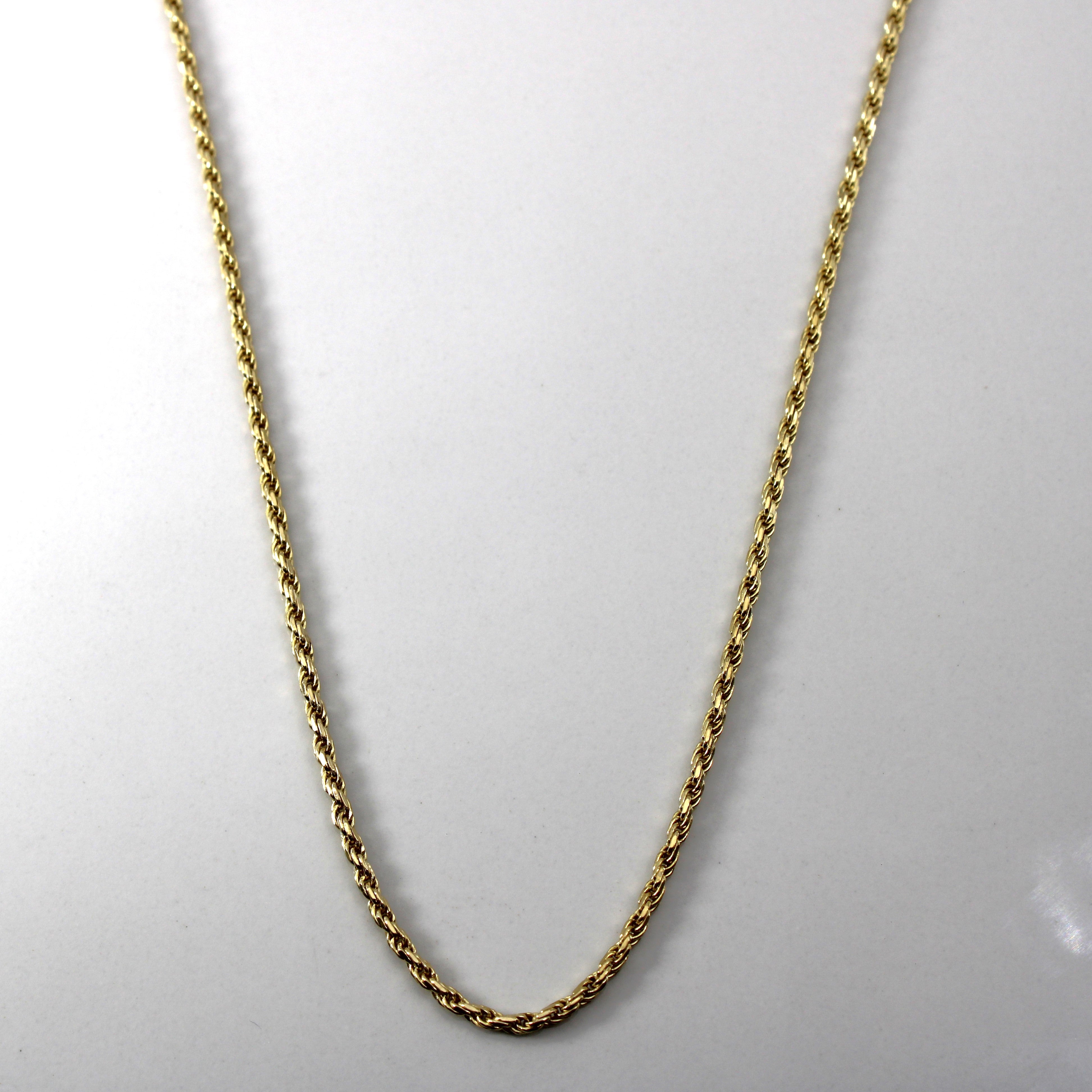 14k Yellow Gold Rope Chain | 21"|