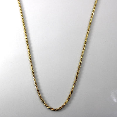 14k Yellow Gold Rope Chain | 21