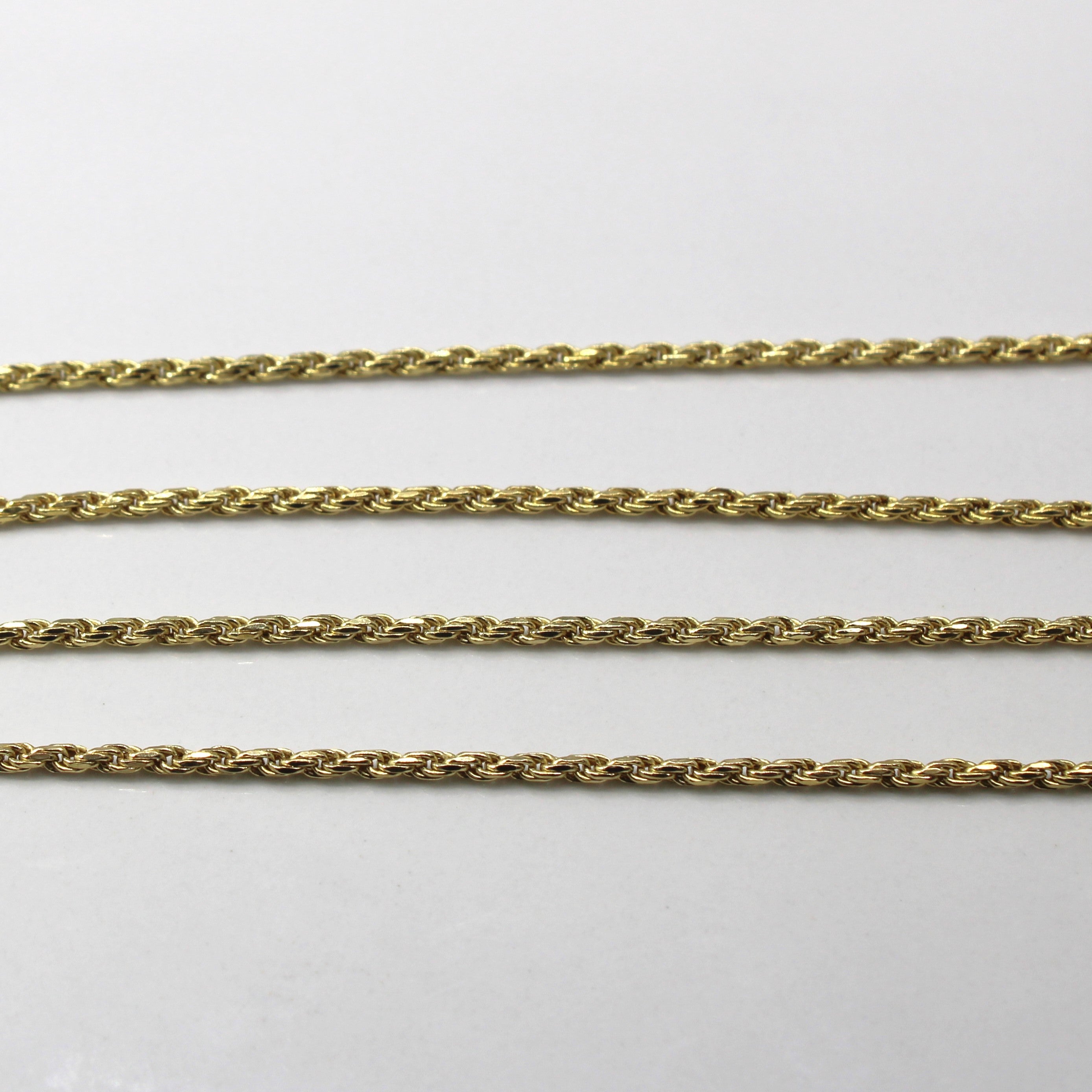 14k Yellow Gold Rope Chain | 21"|