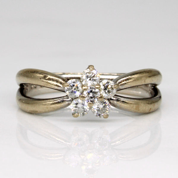 Diamond Flower Ring | 0.30ctw | SZ 5.25 |