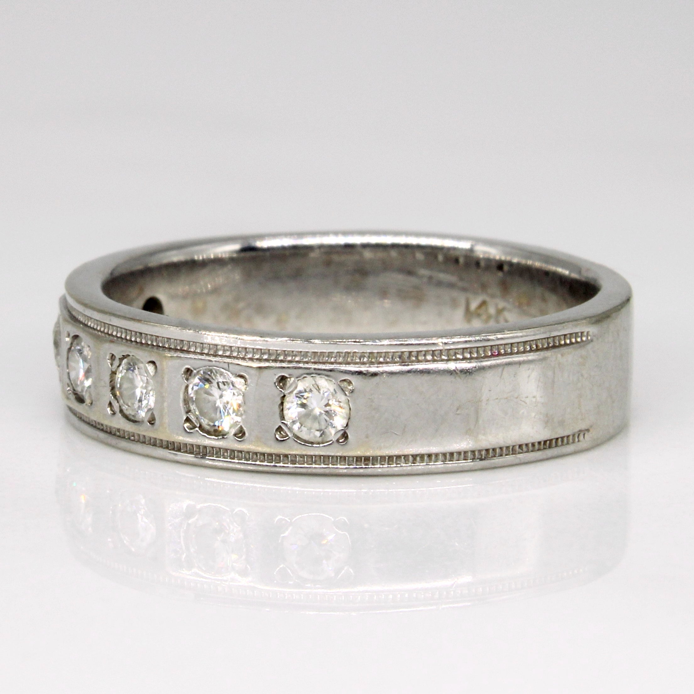 Flush Set Diamond Ring | 0.35ctw | SZ 8 |