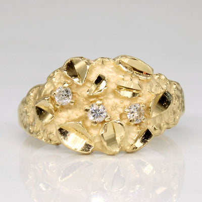 Diamond Nugget 14k Ring | 0.10ctw | SZ 6.75 |