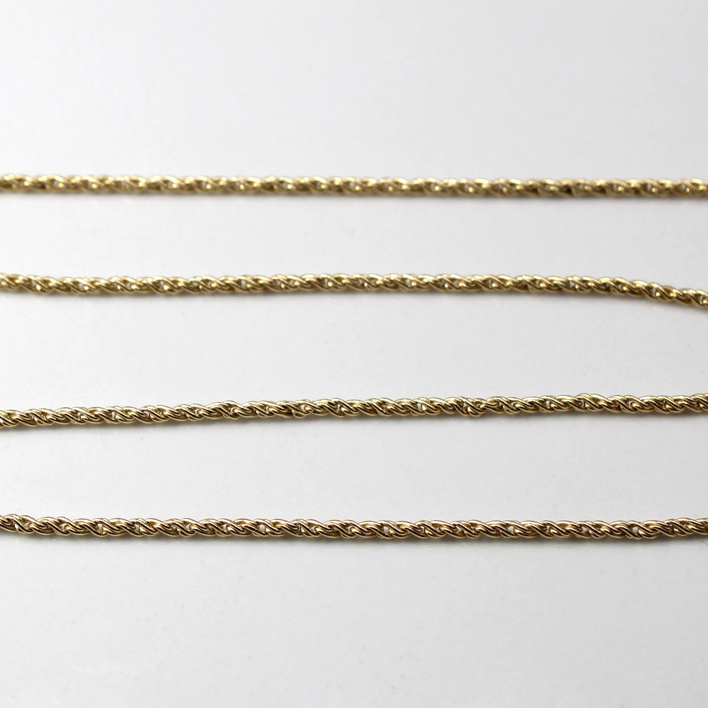Yellow Gold Rope Chain | 15"|