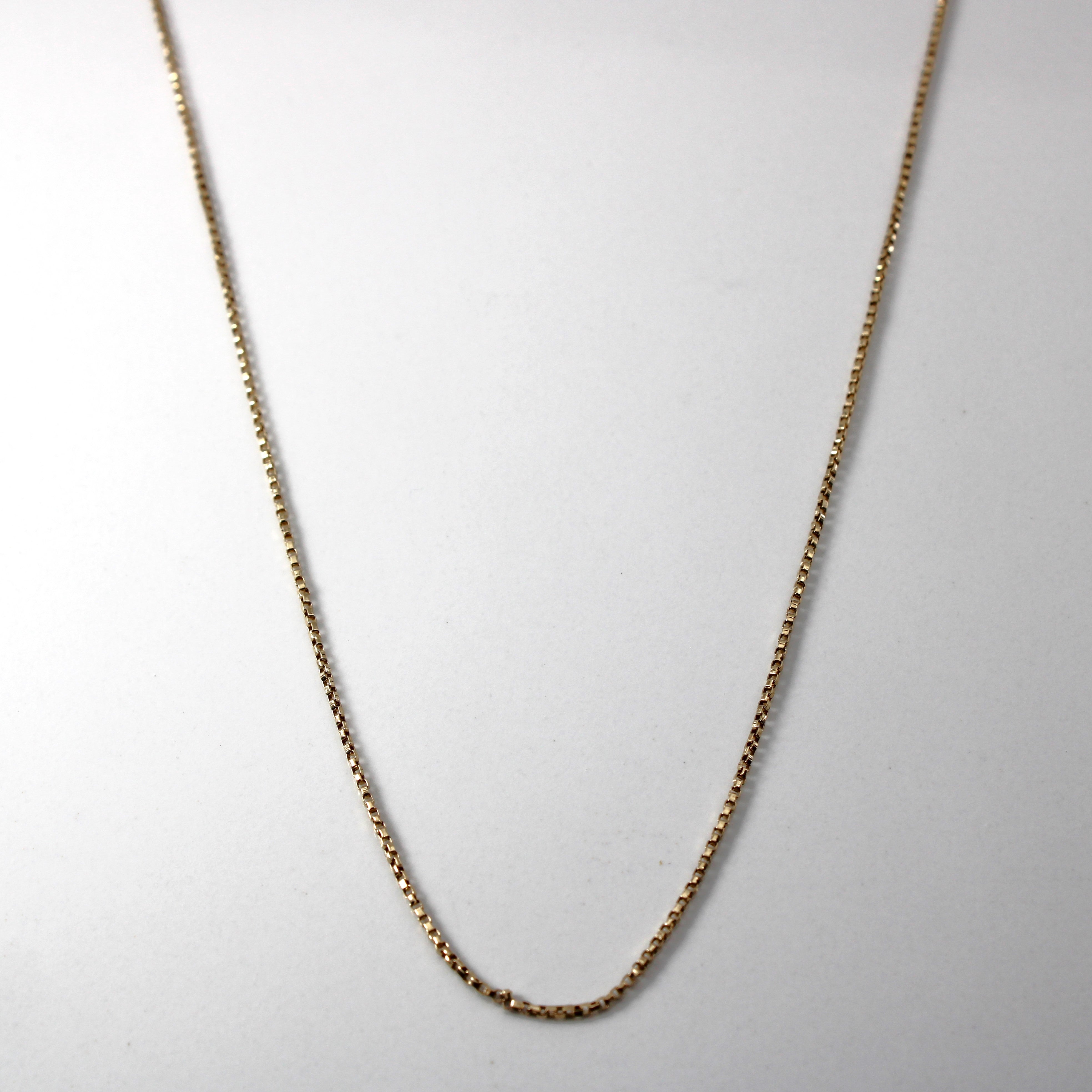 Yellow Gold Box Chain | 24"|