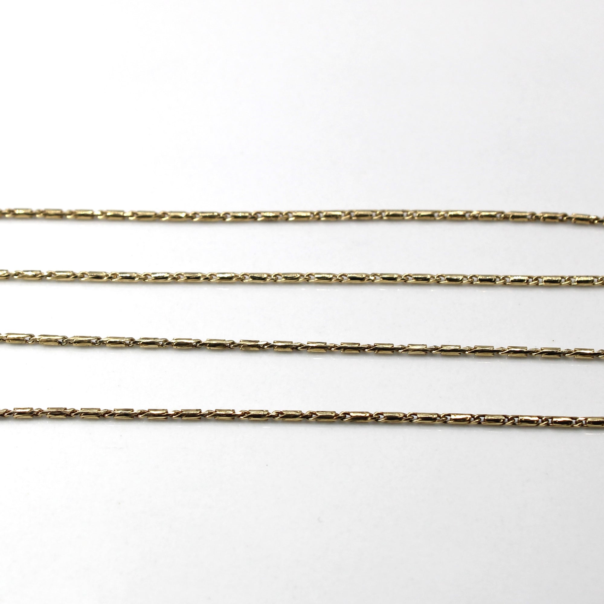 Yellow Gold Bar and Link Chain | 16