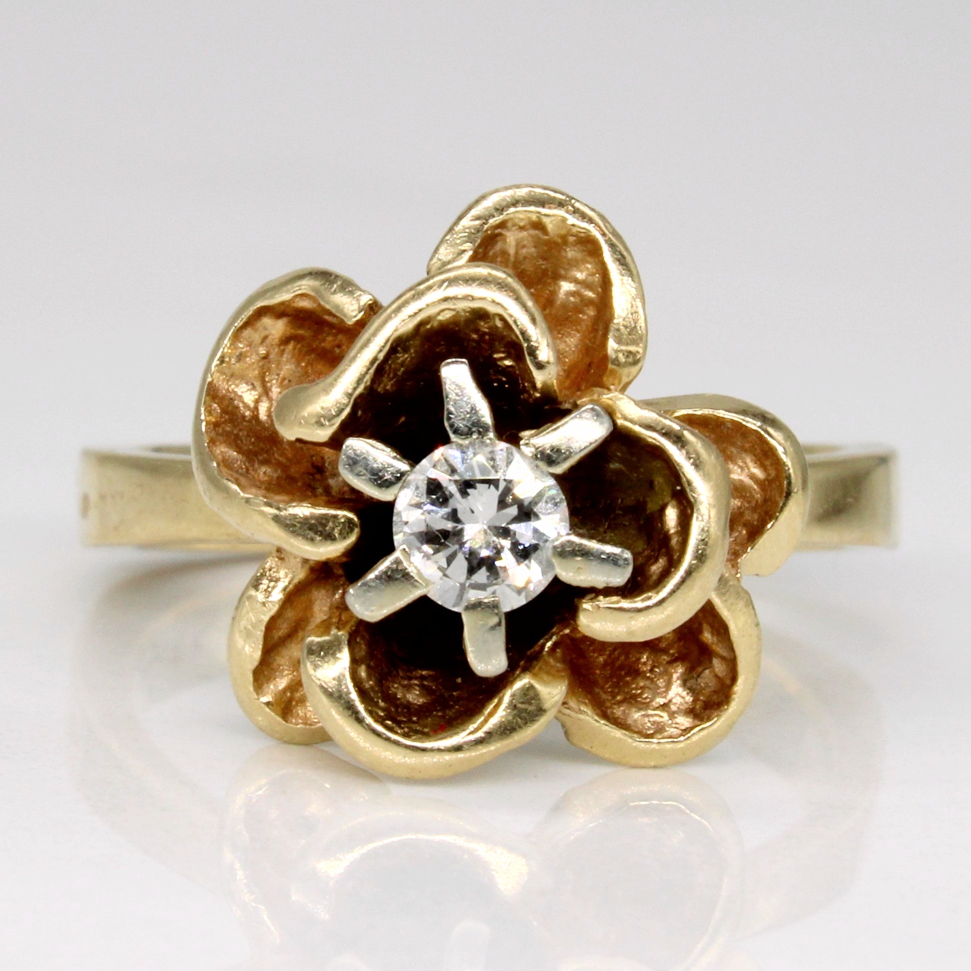 Diamond Flower Ring | 0.17ct | SZ 6 |