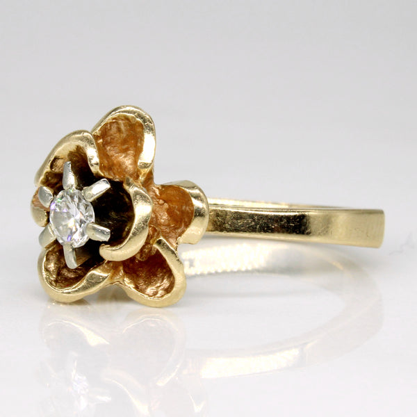 Diamond Flower Ring | 0.17ct | SZ 6 |