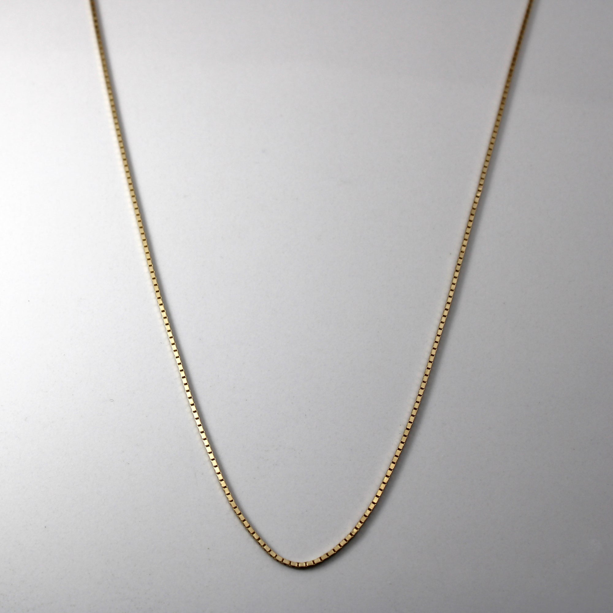 Yellow Gold Box Chain | 17