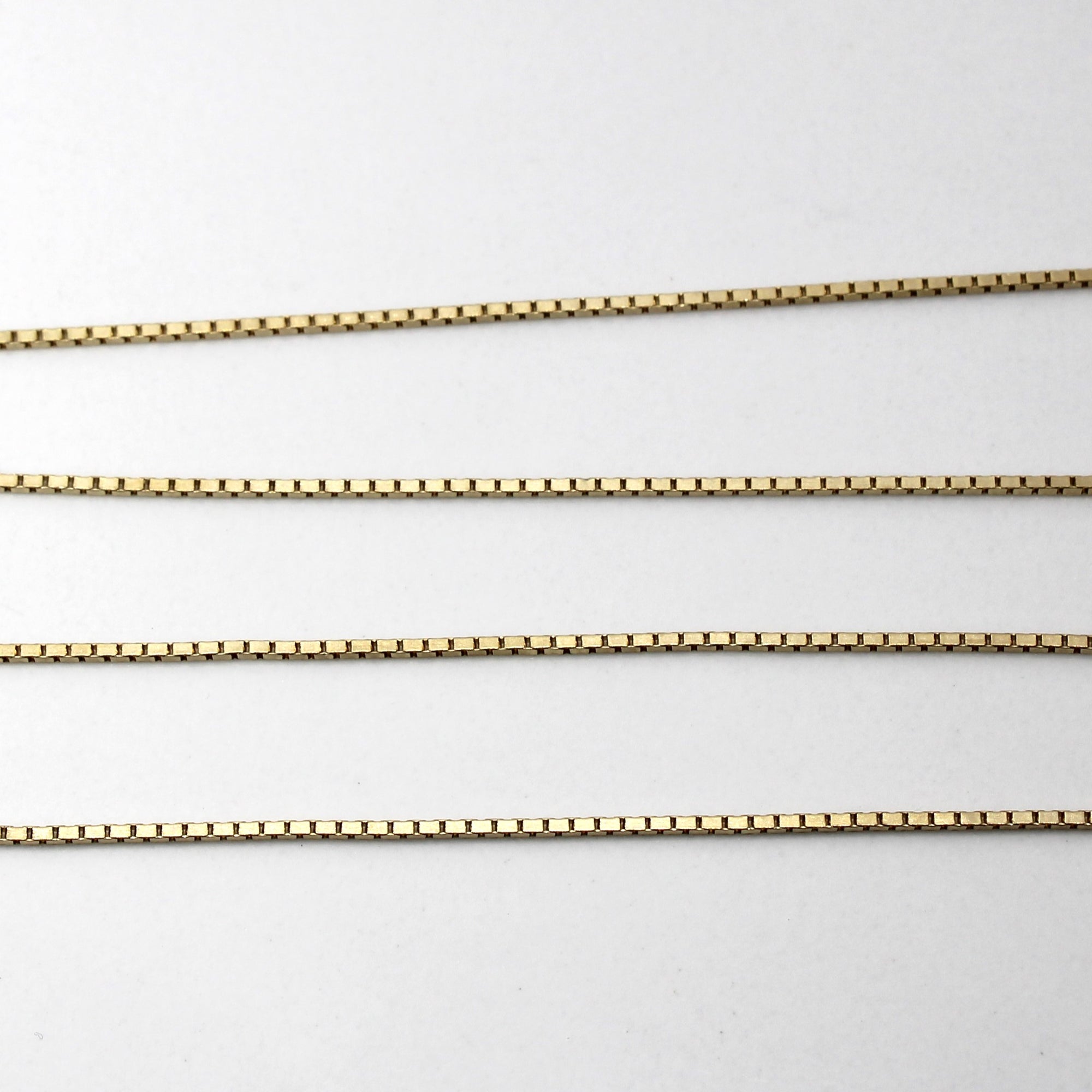 Yellow Gold Box Chain | 17