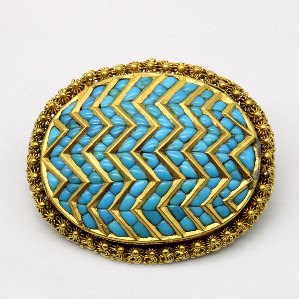 Turquoise Brooch | 6.50ctw |