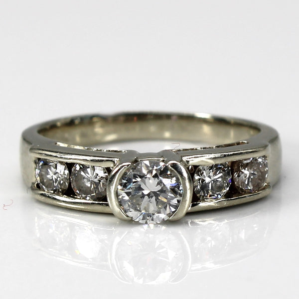 Semi Bezel Diamond Ring | 0.66ctw | SZ 5 |
