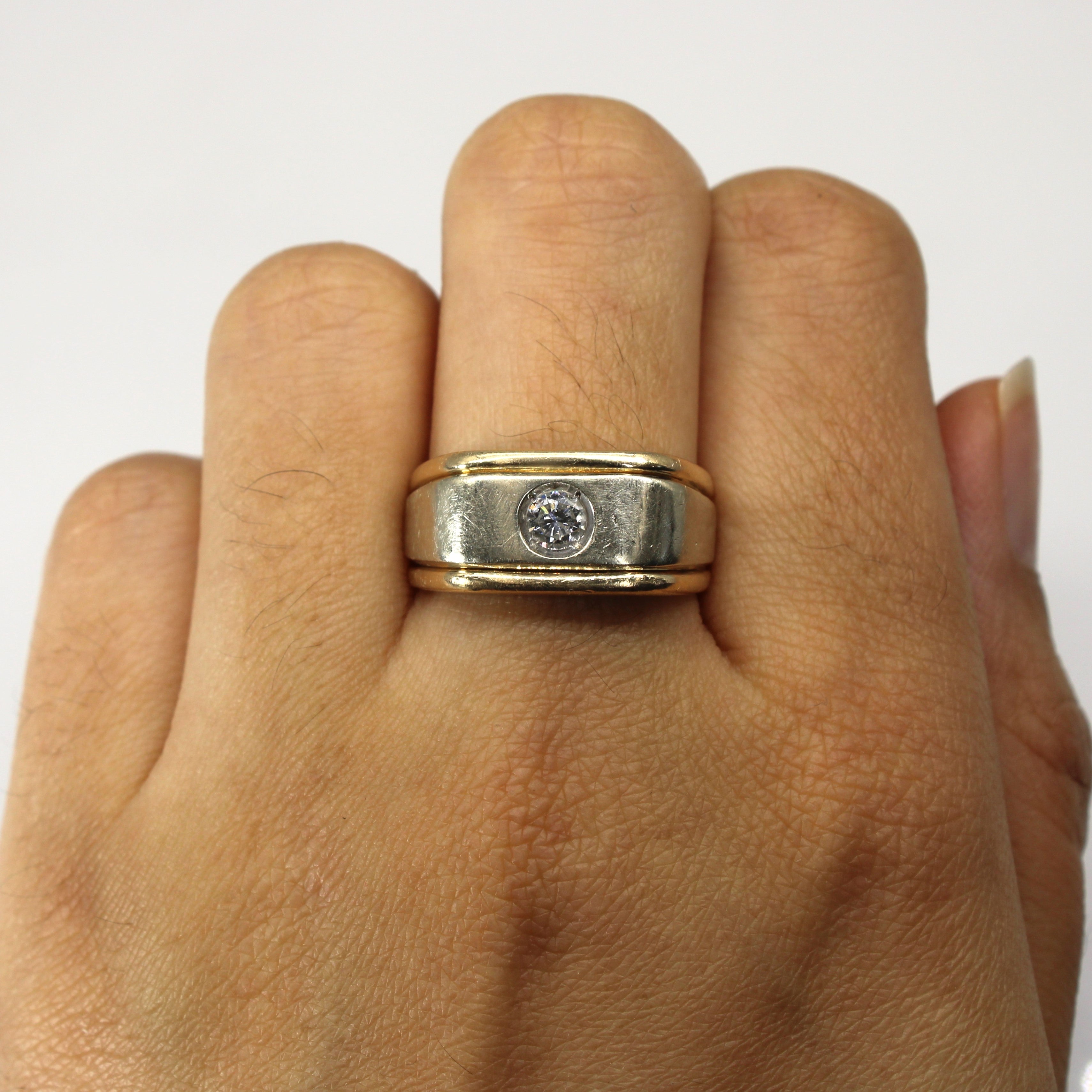 Flush Set Solitaire Diamond Ring | 0.20ct | SZ 8.5 |