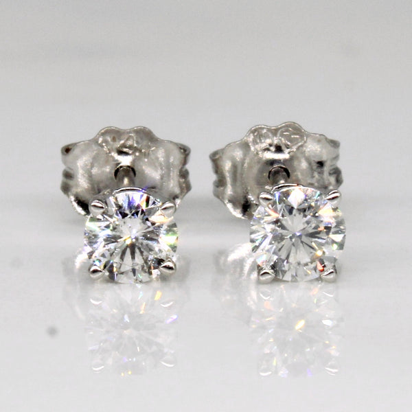 Diamond Solitaire 14k Earrings | 0.46ctw |