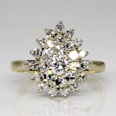 Diamond Cluster Ring | 0.66ctw | SZ 4.5 |