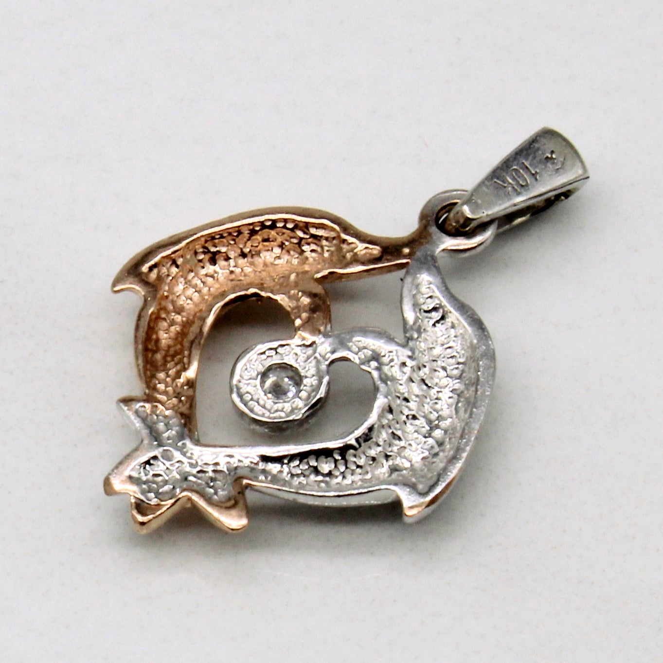 Diamond Twin Dolphin Pendant | 0.03ct |